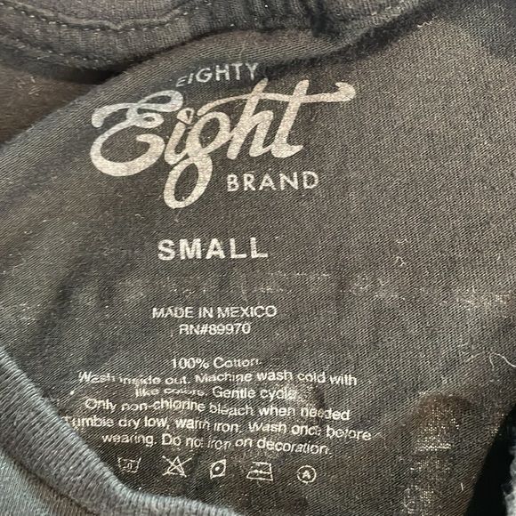 Eighty Eight Brand Men’s  “Anti-Social” Black T-Shirt Size Small - Picture 6 of 8